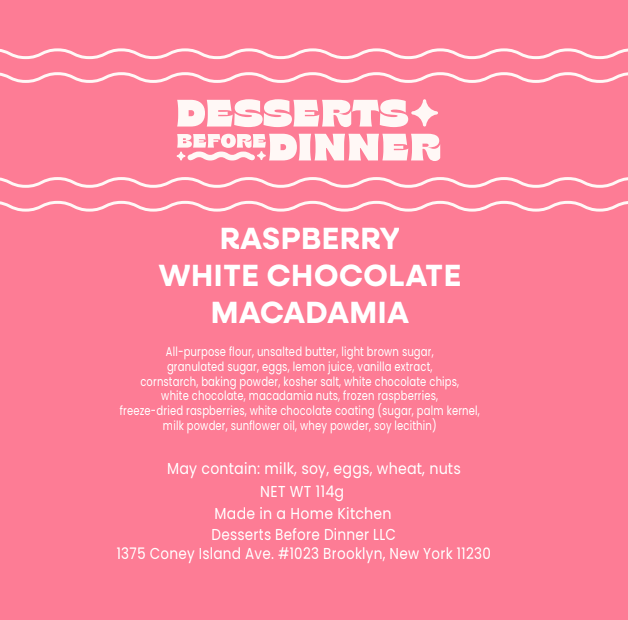 Raspberry White Chocolate Macadamia Cookie