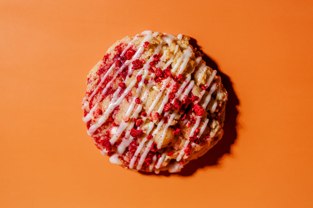 Raspberry White Chocolate Macadamia Cookie